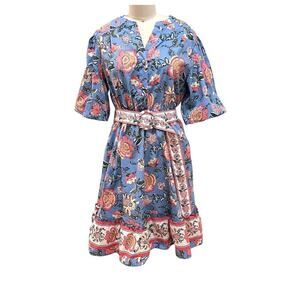 NWOT Joie Women’s Blue Floral Dress Belted Size 10